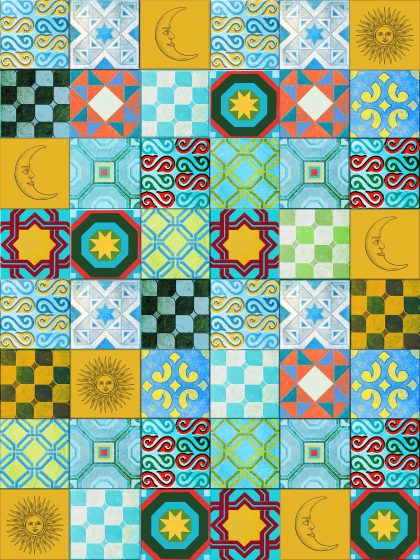 SCILLA TILES AZZURRO