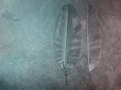METAL LEAVES AZZURRO