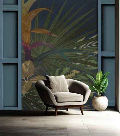 Bouquet Tropicale Pannello blu