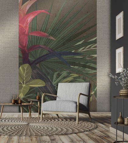 Bouquet Tropicale Pannello marrone