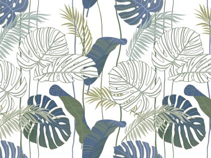 Tropical Curtains blu