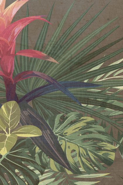 Bouquet Tropicale Pannello marrone