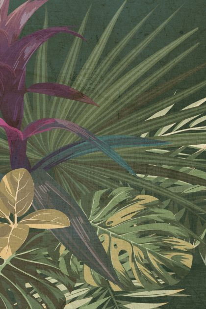 Bouquet Tropicale Pannello verde